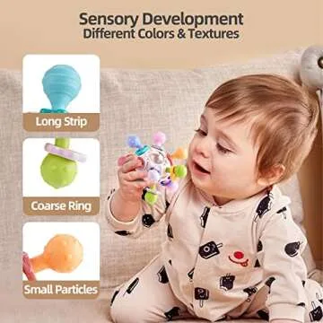 Atomic Ball Rattle & Teether - Multi-Sensory Toy for Infants