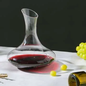 Wlasss Lead-Free Crystal Wine Decanter, 1100ml Elegance