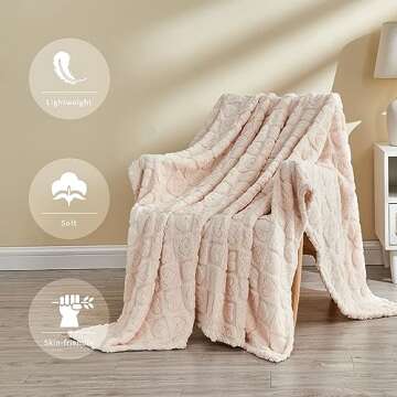 FY FIBER HOUSE Throw Blankets with Heart Checkered,Soft Warm Blankets for Lover Mom Father Gifts,Was...