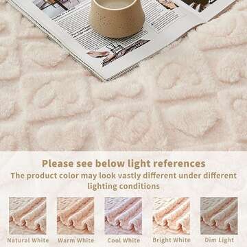 FY FIBER HOUSE Throw Blankets with Heart Checkered,Soft Warm Blankets for Lover Mom Father Gifts,Washable Lightweight Fuzzy Blanket for Couch Sofa Bed Office All Season(Beige,60"x80")