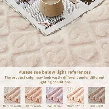 FY FIBER HOUSE Throw Blankets with Heart Checkered,Soft Warm Blankets for Lover Mom Father Gifts,Washable Lightweight Fuzzy Blanket for Couch Sofa Bed Office All Season(Beige,60"x80")