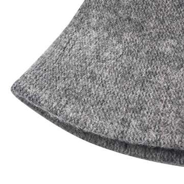 ZLYC Women's Wool Bucket Hat for Fashion and Warmth