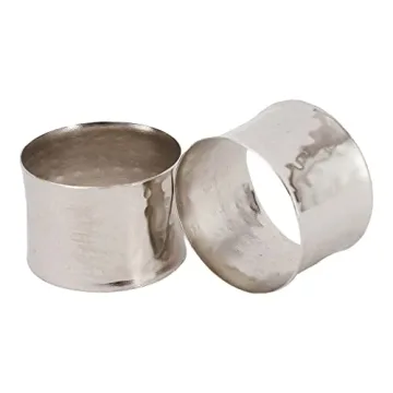 Stylish Silver Napkin Rings Set for Dining and Events