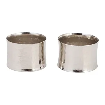 Stylish Silver Napkin Rings Set for Dining and Events