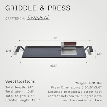 Made In Carbon Steel Griddle - Professional Quality Cookware