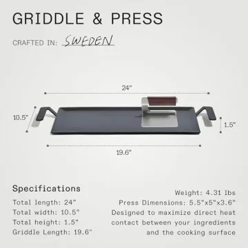 Made In Carbon Steel Griddle - Professional Quality Cookware
