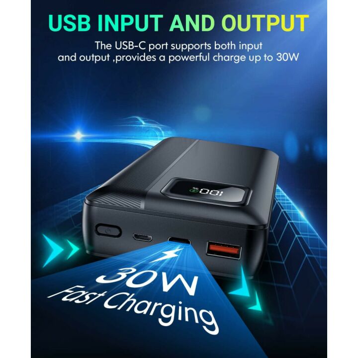 High-Capacity Power Bank with Fast Charging Features
