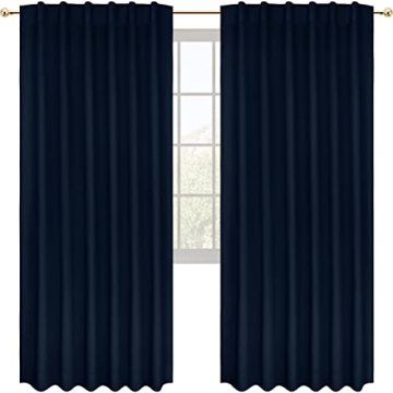 Utopia Bedding Curtain - Rod Pocket Blackout Curtains 84 Inch Length 2 Panels Set - Thermal Curtains...