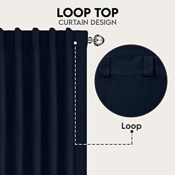 Utopia Bedding Blackout Curtains - Thermal, Stylish Design, 2 Panels