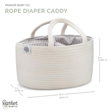 Parker Baby Rope Diaper Caddy for Stylish Storage Solutions