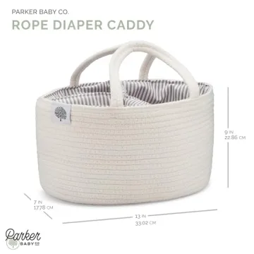 Parker Baby Rope Diaper Caddy for Stylish Storage Solutions