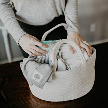 Parker Baby Rope Diaper Caddy for Stylish Storage Solutions