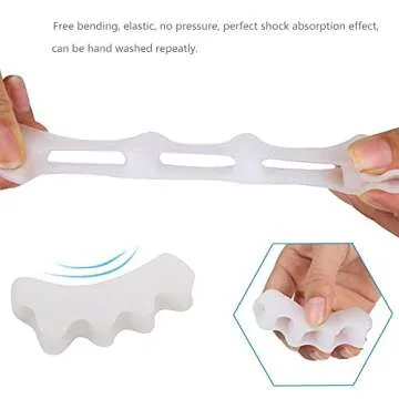 Dr.Pedi Toe Separator for Feet Correct Toes Yoga 10 Pieces Silicone Hammer Toe Corrector for Women &...
