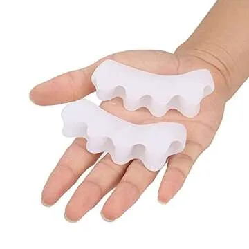 Dr.Pedi Toe Separator for Feet Correct Toes Yoga 10 Pieces Silicone Hammer Toe Corrector for Women & Men Correct Toe Straighteners for Overlapping Toes