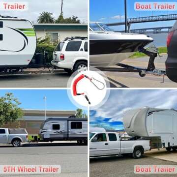 JUSTTOP 6FT Breakaway Trailer Cable for Safe Towing