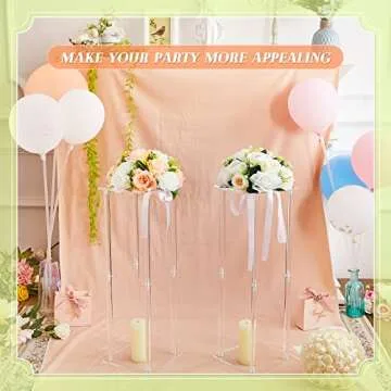 Juexica 23.6 Inch Acrylic Centerpiece Vases for Events