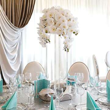 Juexica 23.6 Inch Acrylic Centerpiece Vases for Events