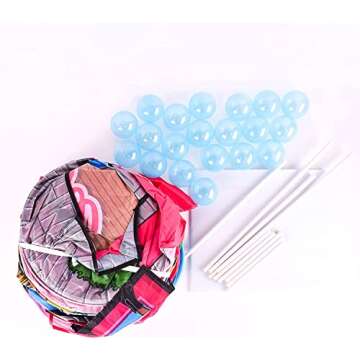 Barbie Dreamhouse™ Extra Large Pop Up Play Tent with Crawl Tunnel and Ball Pit, Over 7 feet Long, Playhouse Toy Folds Into Storage Bag, 20 Play Balls Included, Gift for Toddlers and Kids 3+