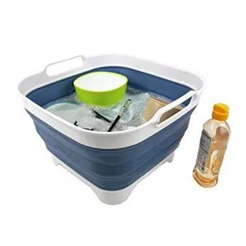 Buy SAMMART 10L Collapsible Dishpan - Space Saving Kitchen Storage