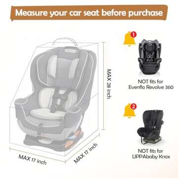 YOREPEK Padded Car Seat Backpack for Air Travel, Baby Travel Essentials for Flying, Car Seat Protector Bag for Baby Travel, Car Seat Bag for Airplane Travel (All Black)