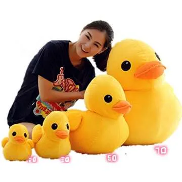 Bansusu 50CM Plush Yellow Duck Soft Stuffed Animal Toy Sofa Decoration for Kids Birthday