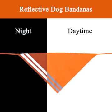 Reflective Dog Bandana for High Visibility Safety