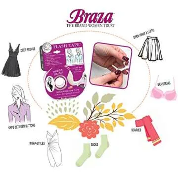 Braza Flash Tape - Double Sided Fashion Tape for Confidence