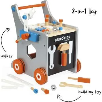 Janod Brico DIY Trolley Walker for Kids 18+ Months