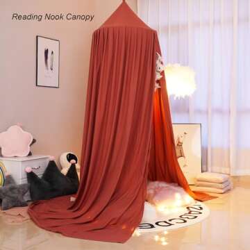 Magical Kids Bed Canopy for Boys and Girls - Rose Red