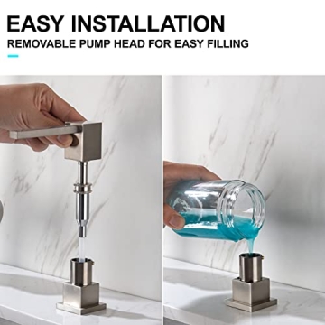 Elegant Brass Sink Soap Dispenser for Top Refilling