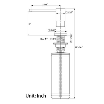 Elegant Brass Sink Soap Dispenser for Top Refilling