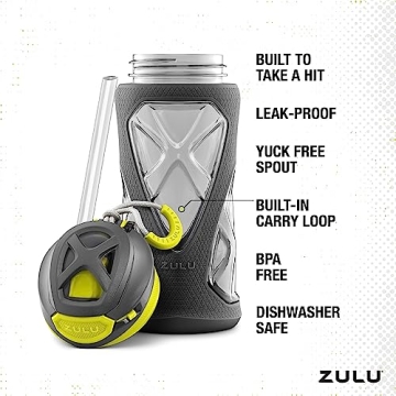 Durable ZULU Torque Kids Water Bottles - Great for School