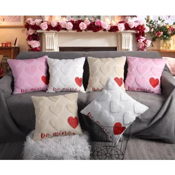 4TH Emotion Be Mine Valentine Pillow Covers Set of 2