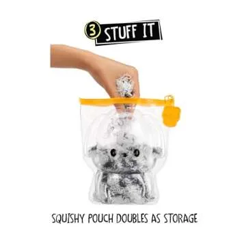 Fluffie Stuffiez Dog Small Collectible Feature Plush, Surprise Reveal Unboxing with Huggable ASMR Fidget DIY Fur Pulling, Ultra Soft Fluff