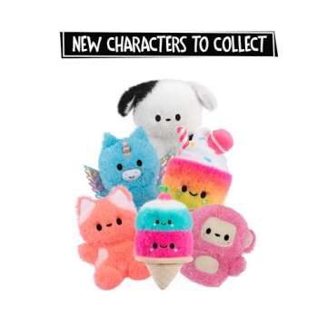 Fluffie Stuffiez Dog Small Collectible Feature Plush, Surprise Reveal Unboxing with Huggable ASMR Fidget DIY Fur Pulling, Ultra Soft Fluff