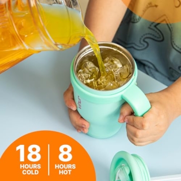VINUR Kids Insulated Tumbler 17 oz with Straw and Lid