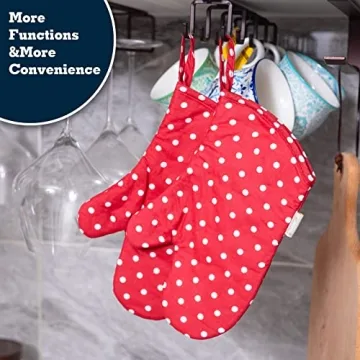 NEOVIVA Kids Oven Mitts Set of 2, Heat Resistant Cotton