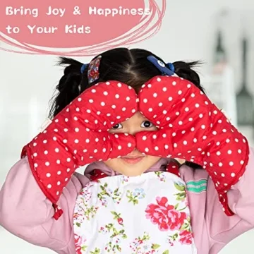 NEOVIVA Kids Oven Mitts Set of 2, Heat Resistant Cotton