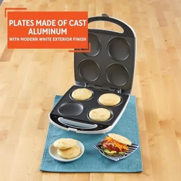 IMUSA USA 4 Slot Arepa Maker with Nonstick Surface