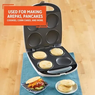 IMUSA USA 4 Slot Arepa Maker with Nonstick Surface