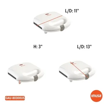 IMUSA USA 4 Slot Arepa Maker with Nonstick Surface