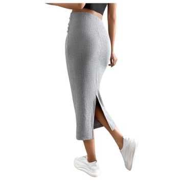 Stylish SHENHE Maternity Skirt with Adjustable Waistband