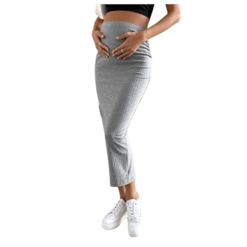 Stylish SHENHE Maternity Skirt with Adjustable Waistband