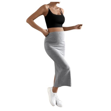 Stylish SHENHE Maternity Skirt with Adjustable Waistband