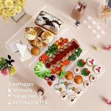 Bakzon Elegant Acrylic Cupcake Display Set for Parties