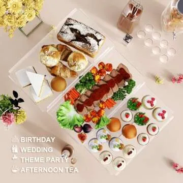 Bakzon Elegant Acrylic Cupcake Display Set for Parties