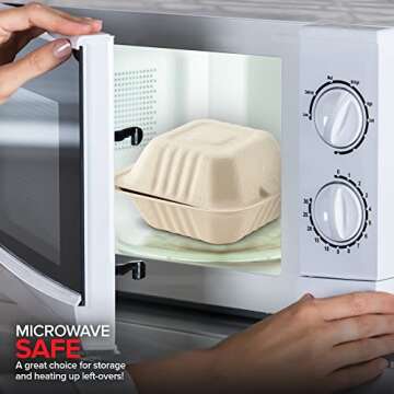 Eco-Friendly Clamshell Take Out Food Containers for Meal Prep