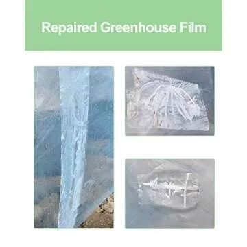 vensovo Greenhouse Covering Plastic Repair Tape - Heavy Duty 6″x108′ Garden Green House Sheeting, Plastic Polyethylene Film Repair Tape