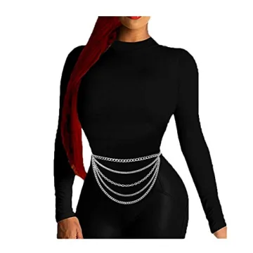 Fashion 21 Women's Premium Hang Low Multi Link Chain 4 or 5 Layer Waist Chain Belt in Gold, Silver T...