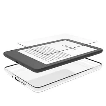 Clear Case and Glass Screen Protector for Kindle 2022